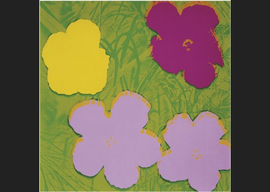 Andy Warhol Flowers Yellow, Lilac, Purple